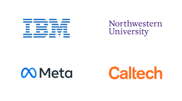 IBM, Northwestern University, Meta, Caltech logos